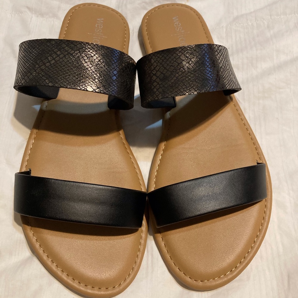 NWOT Slider Sandals